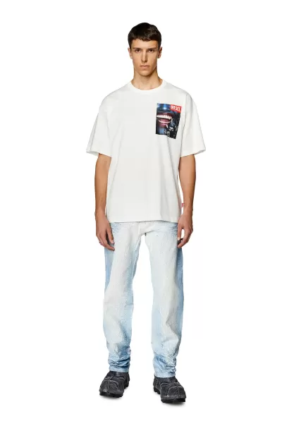 T-Nabel-Face T-Shirts Vender Hombre Diesel Blanco