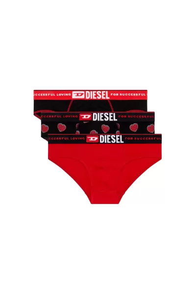 Hombre Rojo/Negro Umbr-Andrethreepack Normativas Diesel Ropa Interior