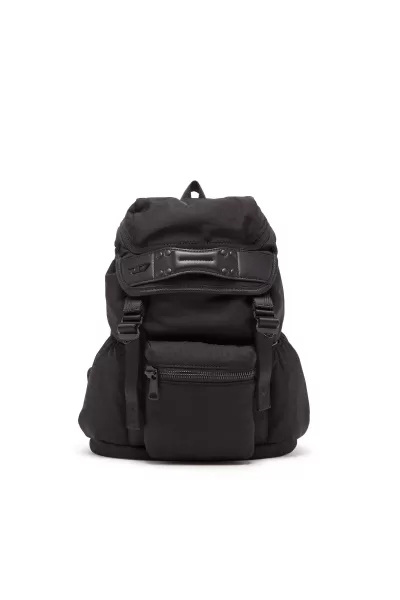 Hombre Diesel Negro Nylon Mono Backpack S X Vender Mochilas