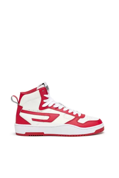 Blanco/Rojo Autorización S-Ukiyo V2 Mid W Mujer Diesel Sneakers
